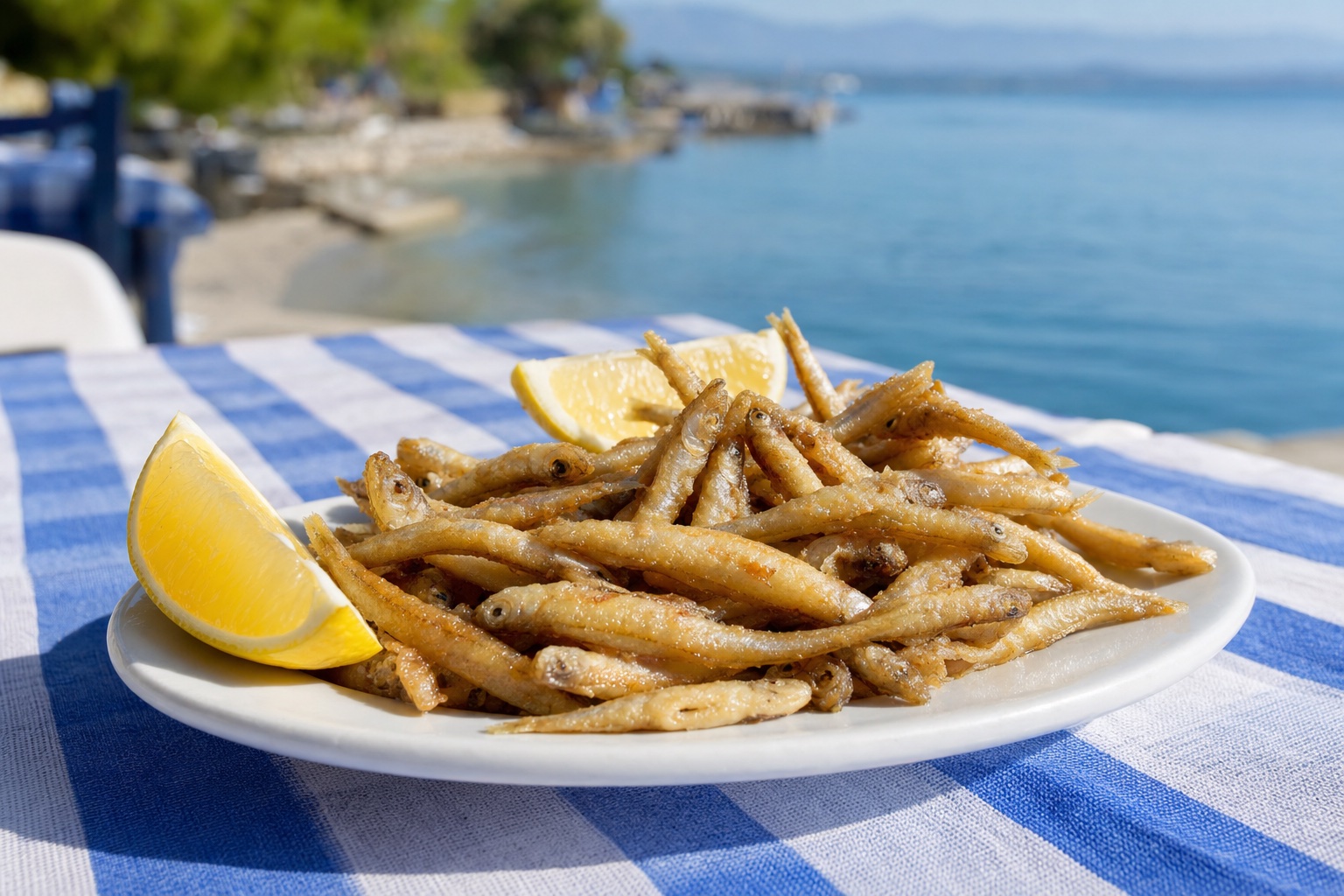 Αθερίνα τηγανιτή · Fried sand smelt