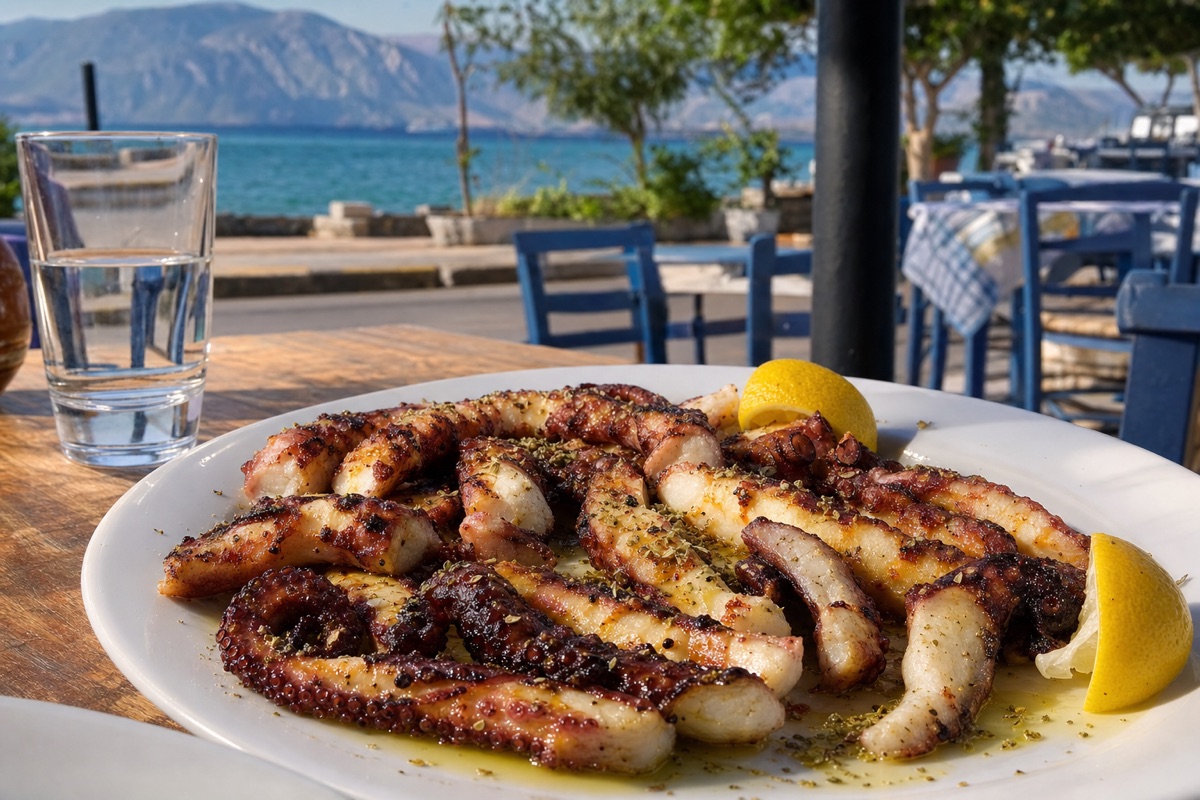 Χταπόδι σχάρας · Grilled octopus